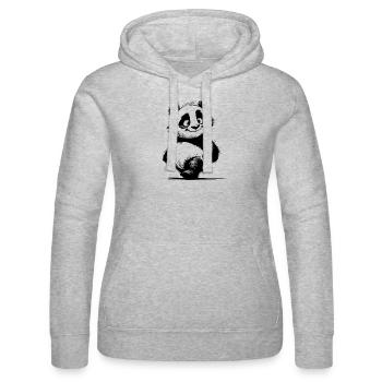Panda Kids Baby Cuddly Bear - Women’s Hooded Sweater by Russell - heather grey - Front - Marisol (170cm)