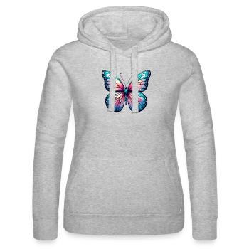 Papillon Magnifique - Élégance Envolée - Sweat à capuche Russell Femme - gris chiné - Devant - Marisol (170cm)