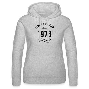 1973 - Frauen Kapuzen Sweater von Russell - Grau meliert - Vorne - Marisol (170cm)