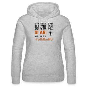 Elektriker Humor Elektrotechniker Ingenieur - Frauen Kapuzen Sweater von Russell - Grau meliert - Vorne - Marisol (170cm)