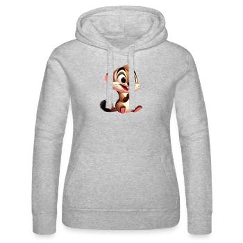 belette - Sweat à capuche Russell Femme - gris chiné - Devant - Marisol (170cm)