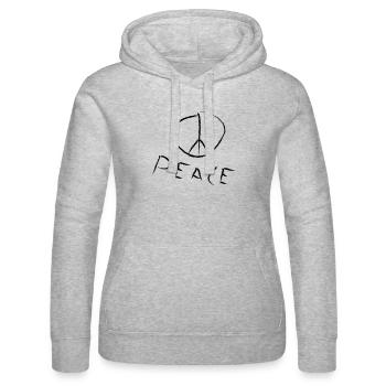 peace exit-shirt - Frauen Kapuzen Sweater von Russell - Grau meliert - Vorne - Marisol (170cm)
