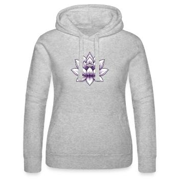 Yoga Lotus Blume - Frauen Kapuzen Sweater von Russell - Grau meliert - Vorne - Marisol (170cm)