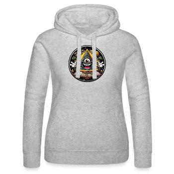 Illumination - Sweat à capuche Russell Femme - gris chiné - Devant - Marisol (170cm)