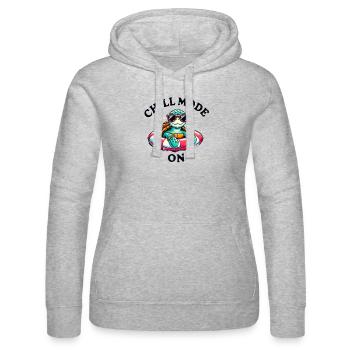 Chill Mode On 🐢🌊 - Women’s Hooded Sweater by Russell - heather grey - Front - Marisol (170cm)