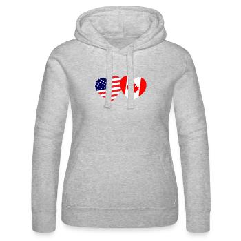 The Canadian American Partnership - Women’s Hooded Sweater by Russell - heather grey - Front - Marisol (170cm)