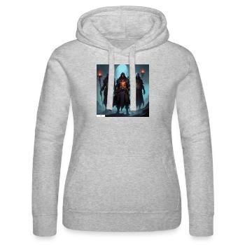 Vergessene Kriegerfreunde - Frauen Kapuzen Sweater von Russell - Grau meliert - Vorne - Marisol (170cm)