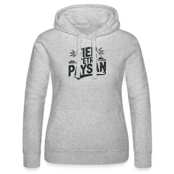 Proud to be a farmer - Women’s Hooded Sweater by Russell - heather grey - Front - Marisol (170cm)