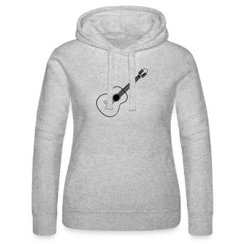 Gitarre Akustik Musik - Frauen Kapuzen Sweater von Russell - Grau meliert - Vorne - Marisol (170cm)