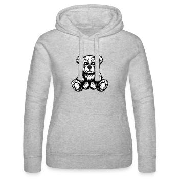 Mignon Monochrome Teddy Bear Design - Sweat à capuche Russell Femme - gris chiné - Devant - Marisol (170cm)