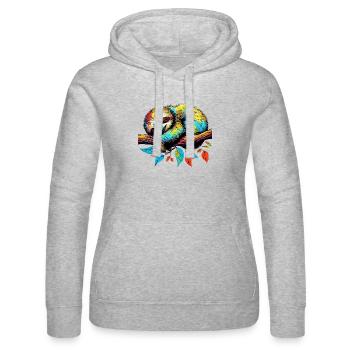 Faultier - Frauen Kapuzen Sweater von Russell - Grau meliert - Vorne - Marisol (170cm)