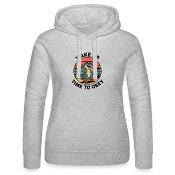 Crocodile Skateur : Réveil Heure d’Obéir - Sweat à capuche Russell Femme - gris chiné - Devant - Marisol (170cm)