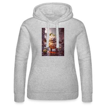 légumes chute Apocalypse Monster chou-fleur - Sweat à capuche Russell Femme - gris chiné - Devant - Marisol (170cm)