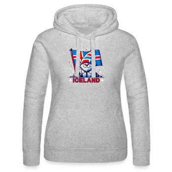 iceland Island 81 - Frauen Kapuzen Sweater von Russell - Grau meliert - Vorne - Marisol (170cm)
