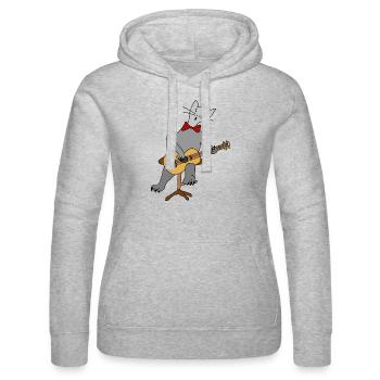 Katze - Frauen Kapuzen Sweater von Russell - Grau meliert - Vorne - Marisol (170cm)