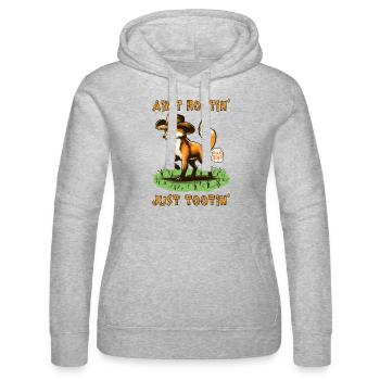 Fox Ain't Rootin' Just Tootin' Funny Animals - Frauen Kapuzen Sweater von Russell - Grau meliert - Vorne - Marisol (170cm)
