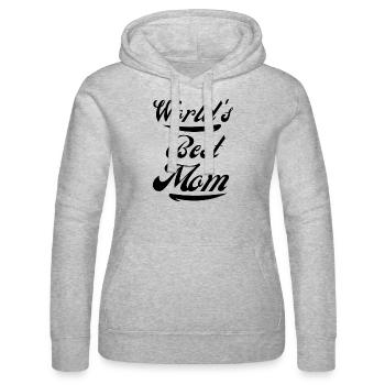 World's Best Mom-Welt beste Mutti - Frauen Kapuzen Sweater von Russell - Grau meliert - Vorne - Marisol (170cm)