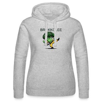 BROCCOLE | Combattre le brocoli - Sweat à capuche Russell Femme - gris chiné - Devant - Marisol (170cm)