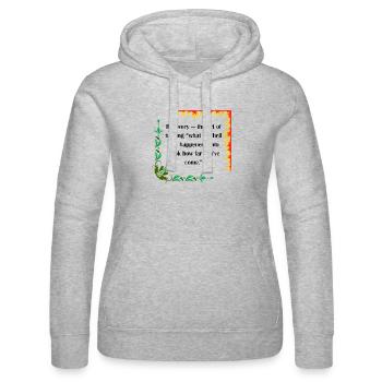 Recovery – Look How Far You’ve Come Quote - Women’s Hooded Sweater by Russell - heather grey - Front - Marisol (170cm)
