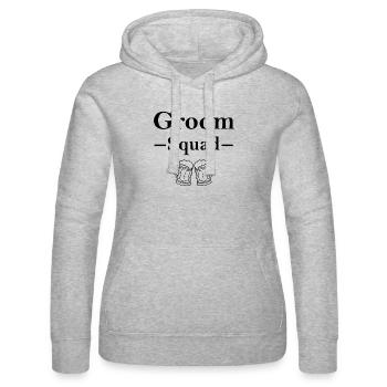 Groom Squad – Chemise de fête de garçon - Sweat à capuche Russell Femme - gris chiné - Devant - Marisol (170cm)
