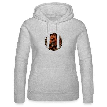 Wilder Eber Ring Tribal Stil - Frauen Kapuzen Sweater von Russell - Grau meliert - Vorne - Marisol (170cm)