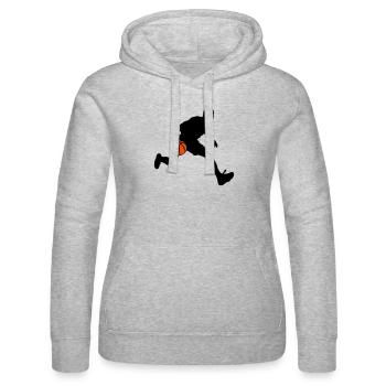 Basketballspieler - Frauen Kapuzen Sweater von Russell - Grau meliert - Vorne - Marisol (170cm)