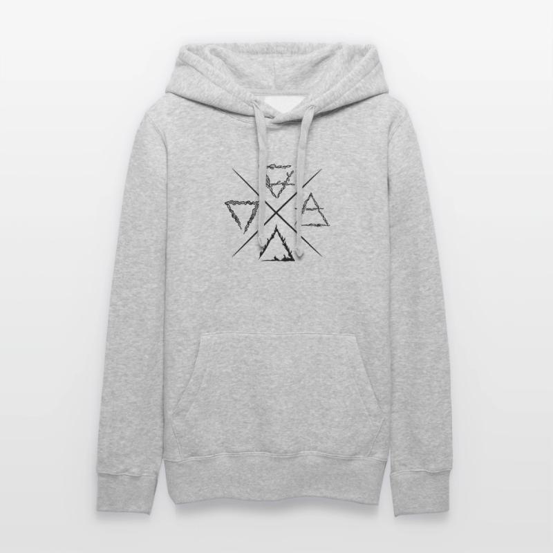 Vier Elemente Symbole Frauen Kapuzen Sweater von Russell