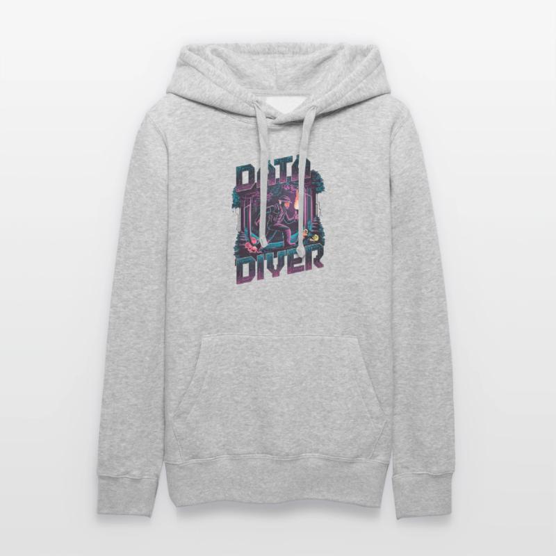 Data Diver Cyber Explorer Rétro Tech Artwork Sweat à capuche Russell Femme