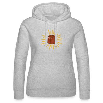Sun Bundt Cake Design - Women’s Hooded Sweater by Russell - heather grey - Front - Marisol (170cm)