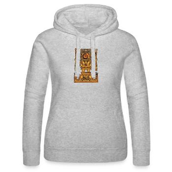 Manipulated Viracocha - Women’s Hooded Sweater by Russell - heather grey - Front - Marisol (170cm)
