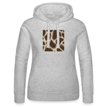 Motif de girafes - Sweat à capuche Russell Femme - gris chiné - Devant - Marisol (170cm)