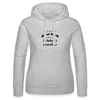 Das ist kein dicker Bauch - Frauen Kapuzen Sweater von Russell - Grau meliert - Vorne - Marisol (170cm)