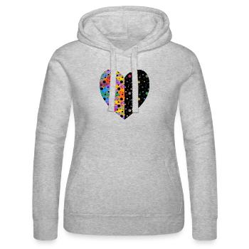 Herz - Frauen Kapuzen Sweater von Russell - Grau meliert - Vorne - Marisol (170cm)