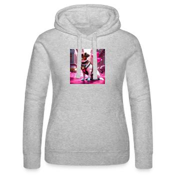 Ballons de chien rose steampunk art design - Sweat à capuche Russell Femme - gris chiné - Devant - Marisol (170cm)