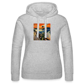Dinosaurier-Schrei - Frauen Kapuzen Sweater von Russell - Grau meliert - Vorne - Marisol (170cm)
