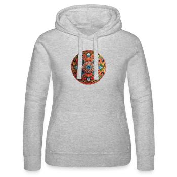 Mandala - Frauen Kapuzen Sweater von Russell - Grau meliert - Vorne - Marisol (170cm)