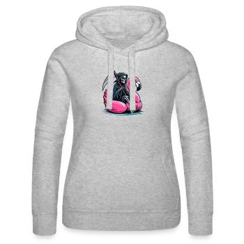 Feiertags-Sensenmann - Frauen Kapuzen Sweater von Russell - Grau meliert - Vorne - Marisol (170cm)
