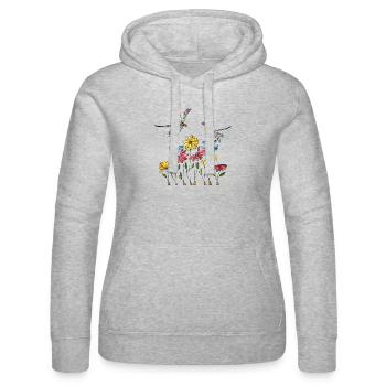 Wichtig - Frauen Kapuzen Sweater von Russell - Grau meliert - Vorne - Marisol (170cm)
