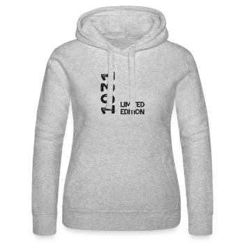 1931 Limitierte Auflage - Frauen Kapuzen Sweater von Russell - Grau meliert - Vorne - Marisol (170cm)
