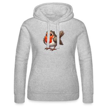 Robin - Women’s Hooded Sweater by Russell - heather grey - Front - Marisol (170cm)