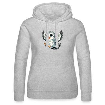Falcon child - Women’s Hooded Sweater by Russell - heather grey - Front - Marisol (170cm)