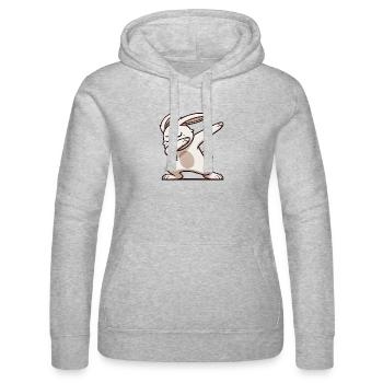 hase rabbit dabbing - Frauen Kapuzen Sweater von Russell - Grau meliert - Vorne - Marisol (170cm)