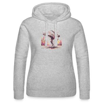 BREAKDANCE - Frauen Kapuzen Sweater von Russell - Grau meliert - Vorne - Marisol (170cm)