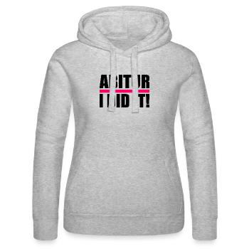 Abitur - Frauen Kapuzen Sweater von Russell - Grau meliert - Vorne - Marisol (170cm)