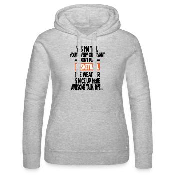 Yes I'm Tall You're Observing Don't Basketball - Women’s Hooded Sweater by Russell - heather grey - Front - Marisol (170cm)