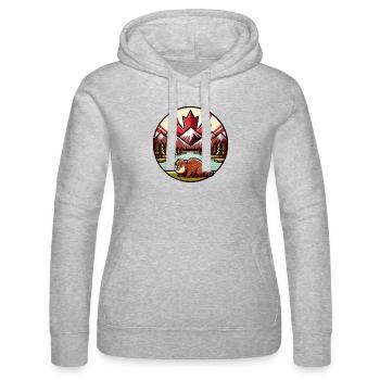 Kanada Bieber 3 - Frauen Kapuzen Sweater von Russell - Grau meliert - Vorne - Marisol (170cm)