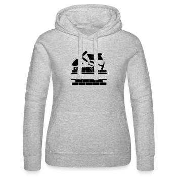 Freimaurer-Logo - Frauen Kapuzen Sweater von Russell - Grau meliert - Vorne - Marisol (170cm)