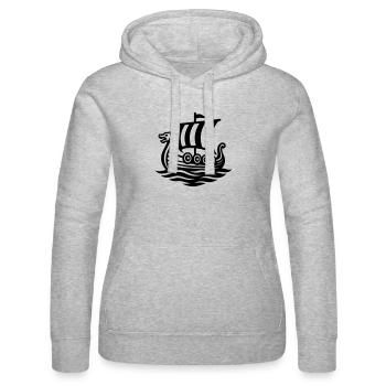 Navire Viking Bateau Dragon Viking - Sweat à capuche Russell Femme - gris chiné - Devant - Marisol (170cm)