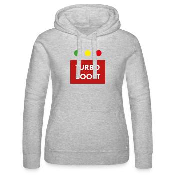 Turbo Boost Retro-Text - Frauen Kapuzen Sweater von Russell - Grau meliert - Vorne - Marisol (170cm)