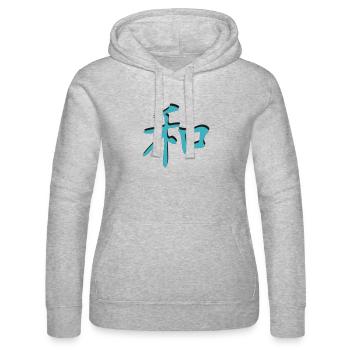 Harmony 3d Kanji - Sweat à capuche Russell Femme - gris chiné - Devant - Marisol (170cm)